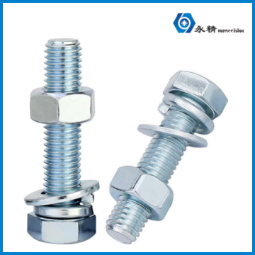 8.8级镀蓝白锌外六角螺栓套装