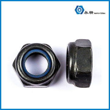 黑碳钢尼龙锁紧螺母