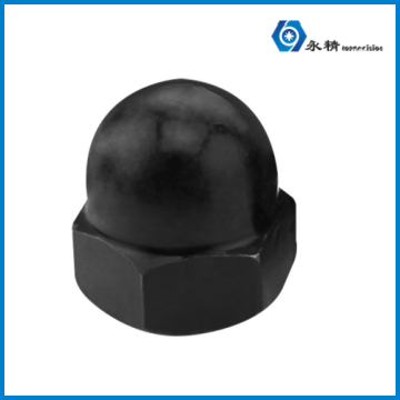 铁黑色六角盖型螺母