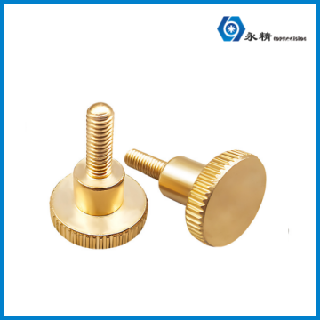 黄铜滚花手拧台阶螺钉