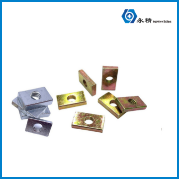 镀白锌彩锌方形螺母