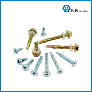 永精外六角十字沉头镀彩锌自攻自钻彩钢瓦燕尾