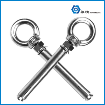 永精304不锈钢吊环吊钩带环弹簧挂钩拉爆加长膨