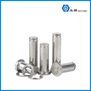 永精304不锈钢平头带槽定位圆柱销