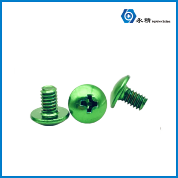 永精蘑菇头阳极氧化十字机扁头螺丝