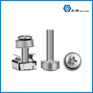 永精镀镍皇冠机柜三组合螺丝螺母套装