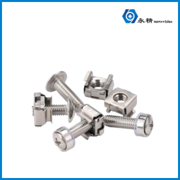 永精不锈钢机柜螺丝卡式皇冠螺栓螺母套装