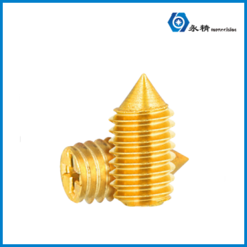 永精尖端十字紧定黄铜无头定位螺钉